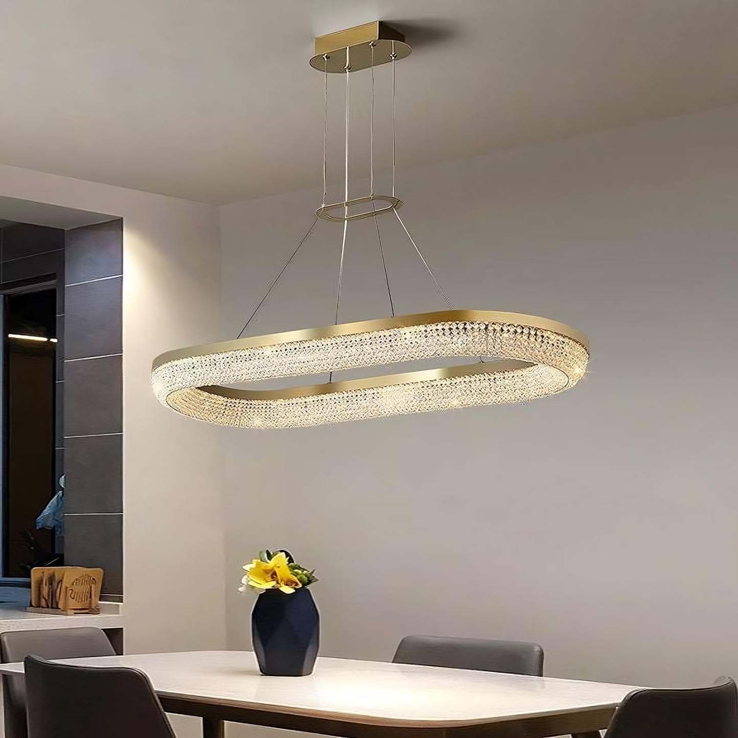 Bergamo Crystal Dining Room Chandelier-Sylvia Space