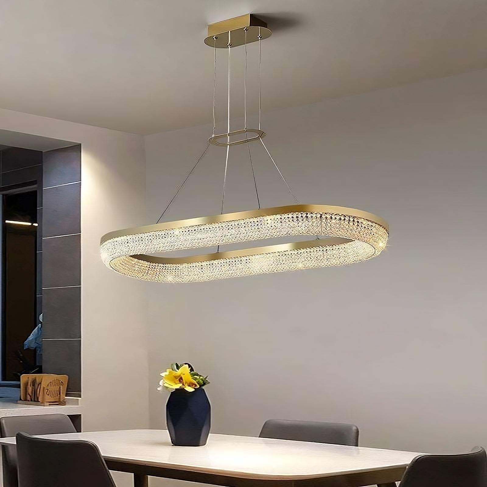 Bergamo Crystal Dining Room Chandelier-Sylvia Space