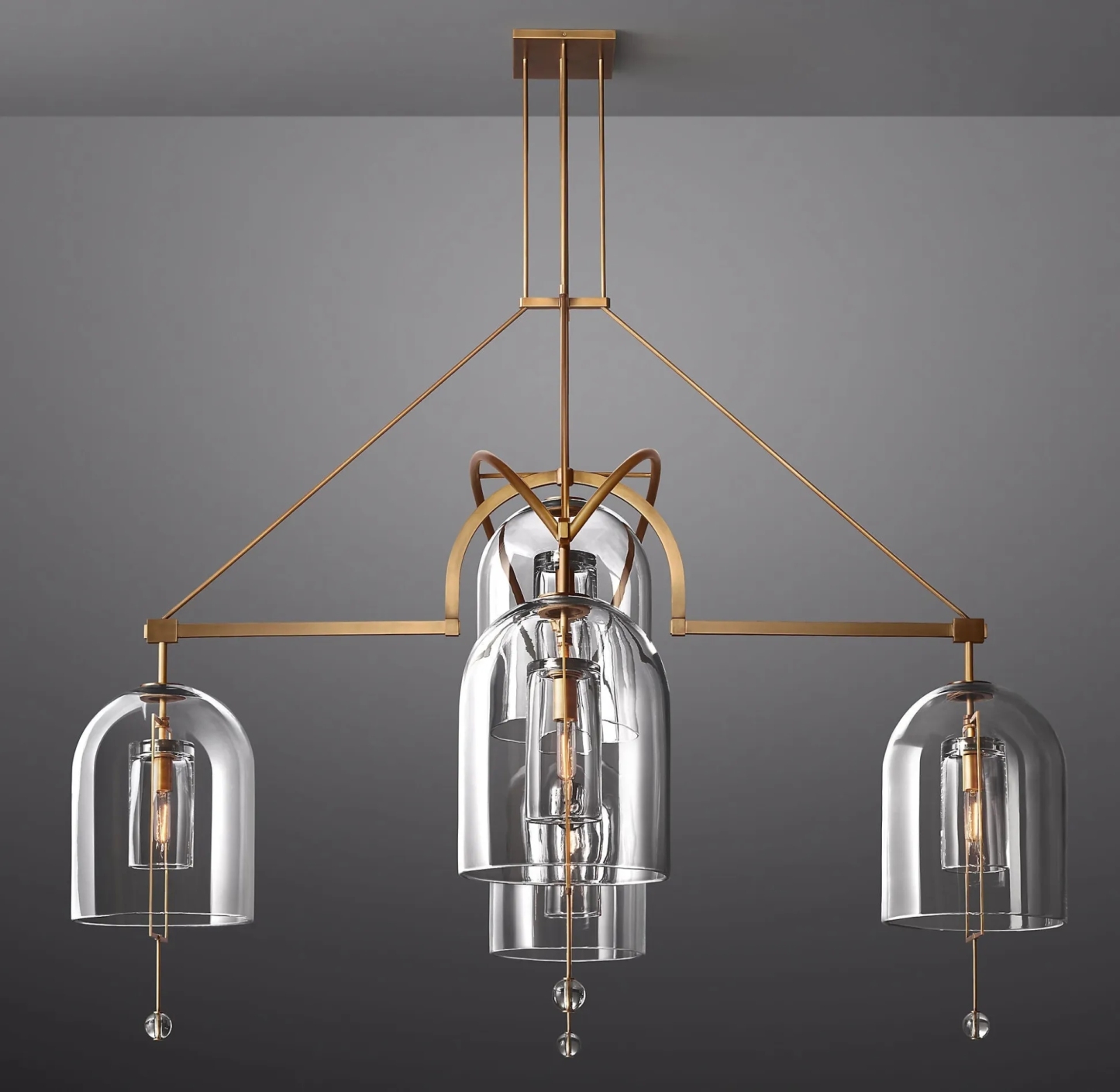 Fulcrumn Round Chandelier 73" 5-Lights