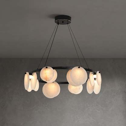 Trinidad Alabaster Chandelier with 8/10 heads-Sylvia Space