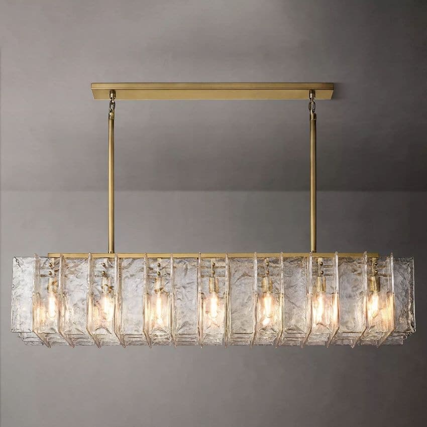 Lotticey Linear Chandelier 67"-Sylvia Space