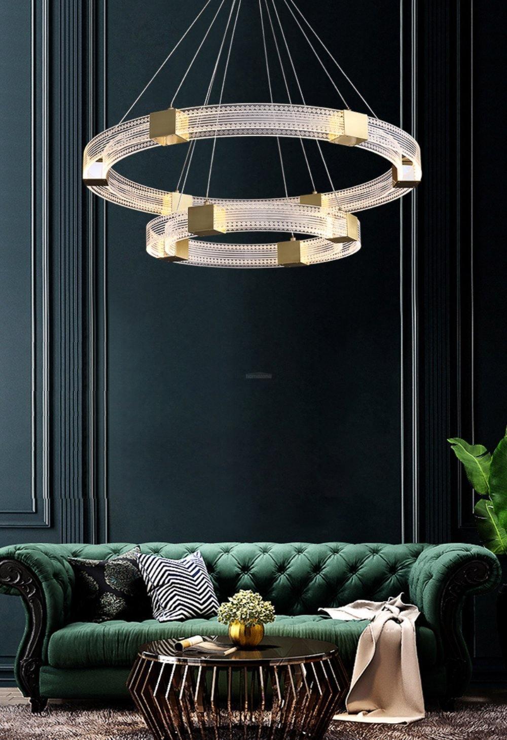 Parallel Ring LED Chandelier ∅ 25.6″-Sylvia Space