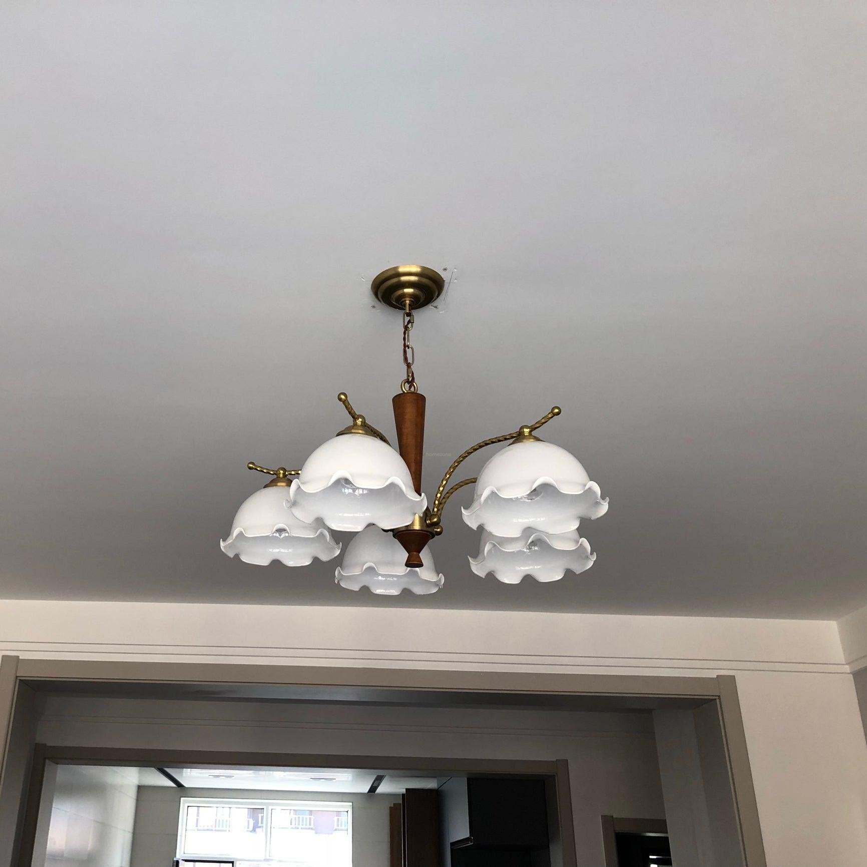 Milky Flower Chandelier ∅ 27.6″-Sylvia Space