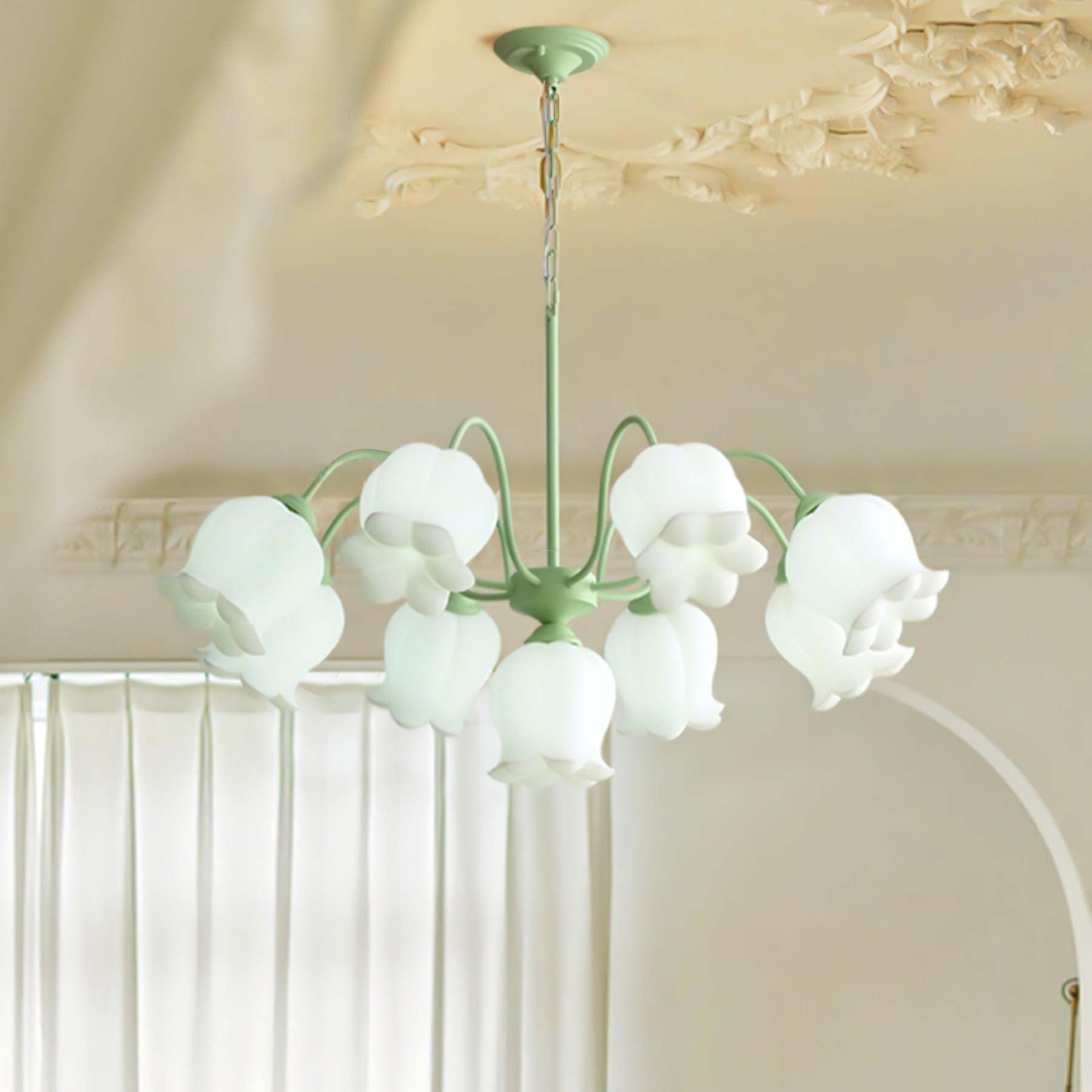 Lilium Cluster Chandelier with 3+1/5+1/6+1/8+1 heads-Sylvia Space