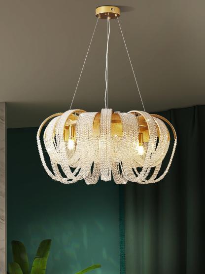Mesh Crystal Chandelier with 1/6/9 heads-Sylvia Space