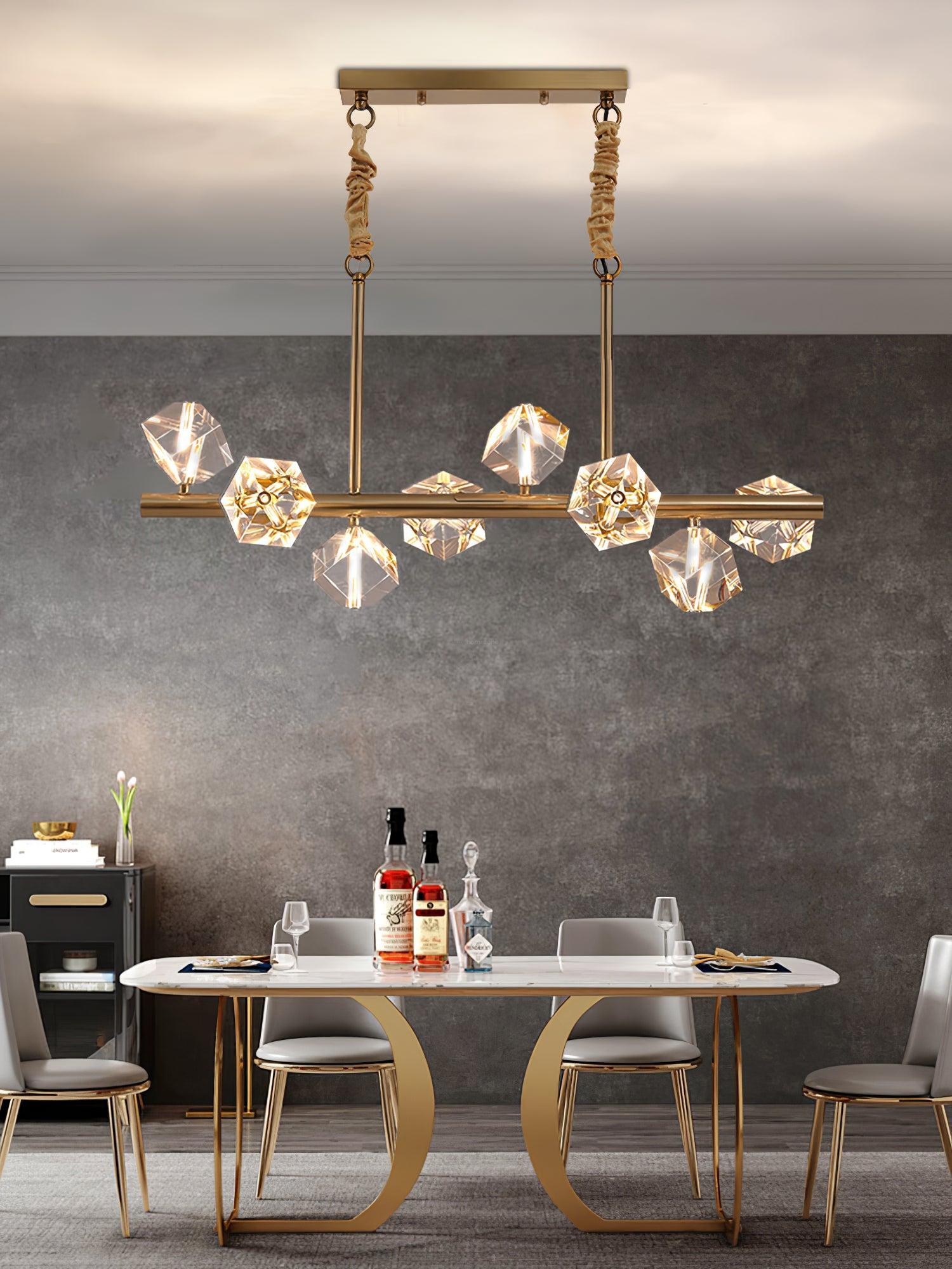 Takku Crystal Linear Chandelier-Sylvia Space