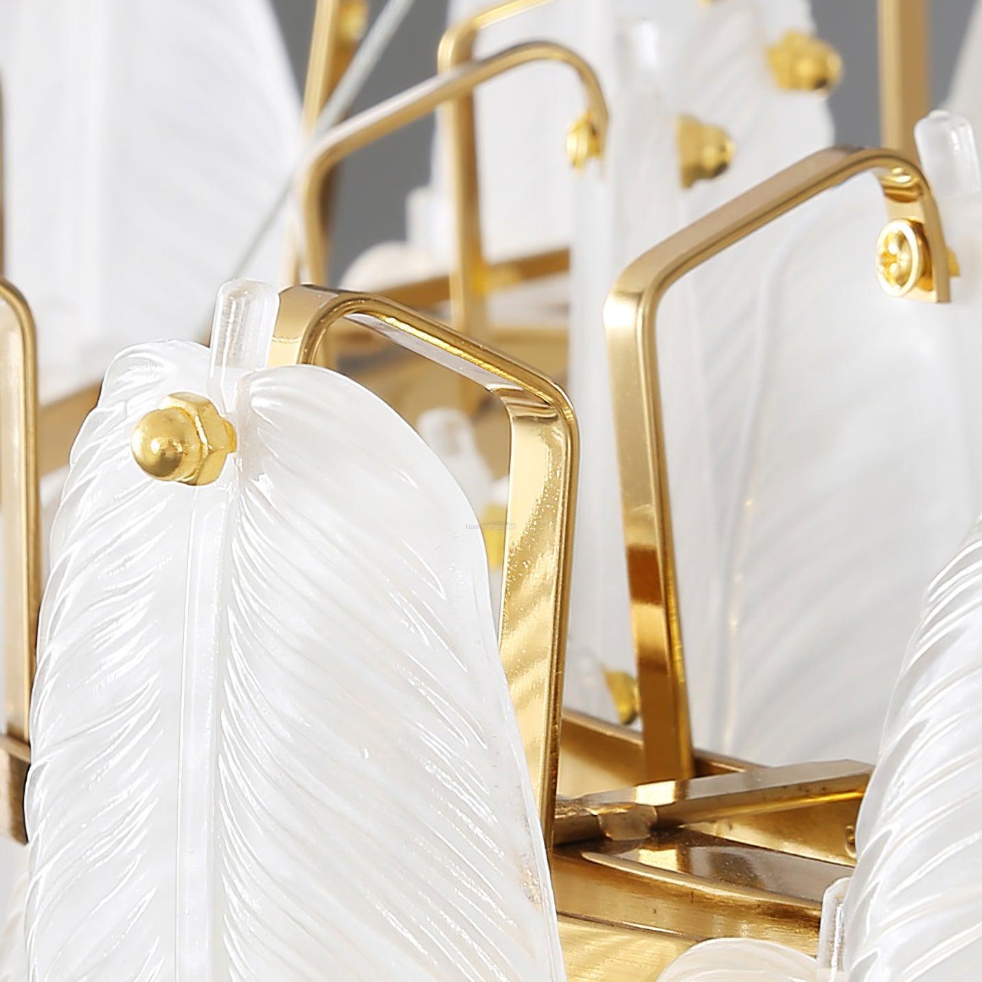 Glass Feather Style Chandelier-Sylvia Space