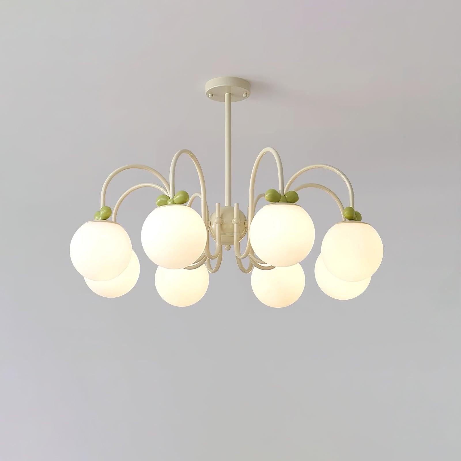 Cream Cherry Chandelier with 4/5/6/8 heads-Sylvia Space