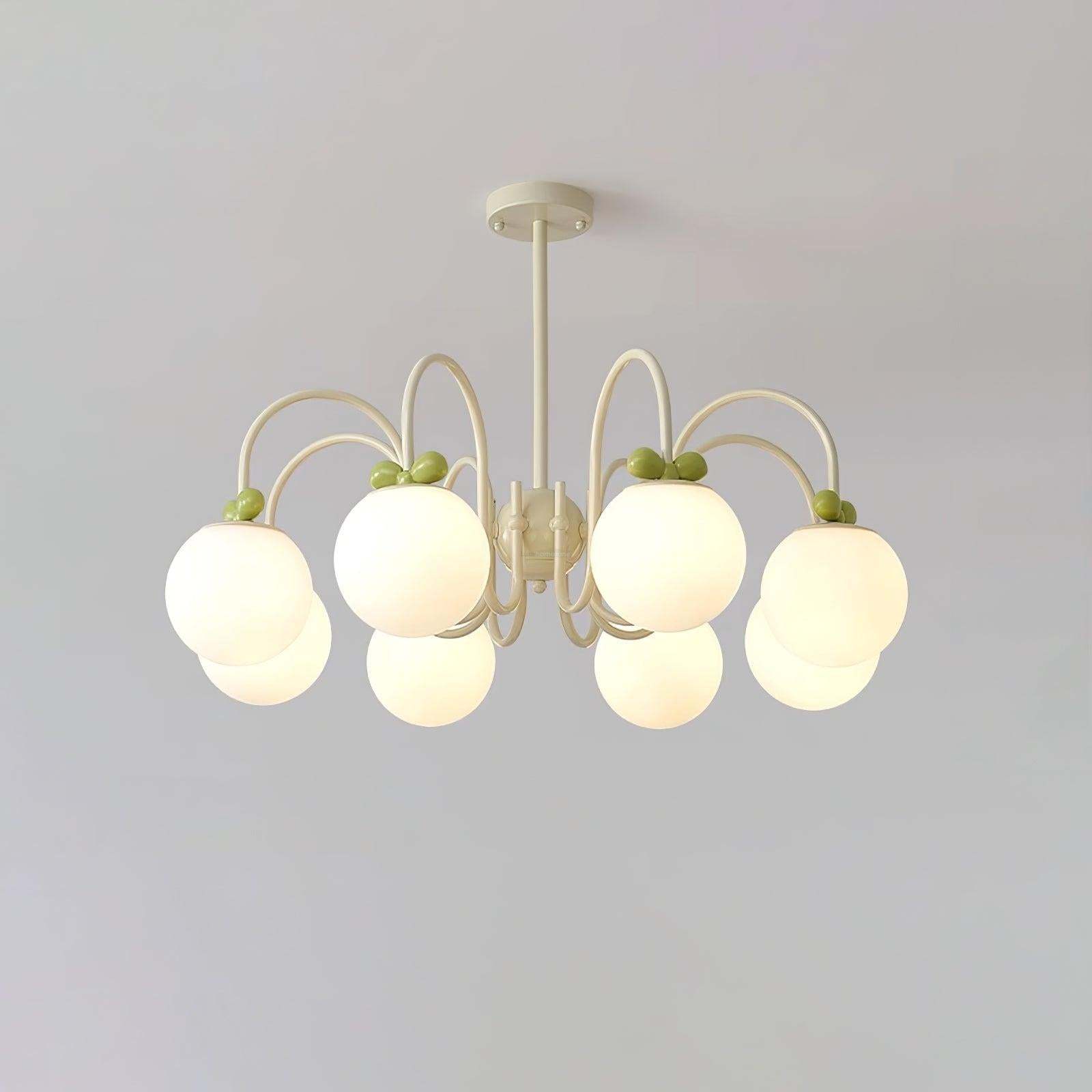 Cream Cherry Chandelier with 4/5/6/8 heads-Sylvia Space