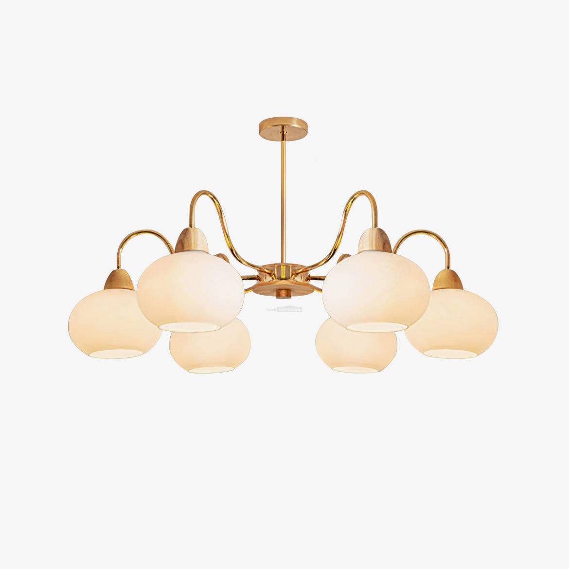 Glass Persimmon Chandelier with 3/5/6/8 heads-Sylvia Space