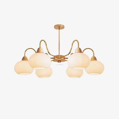 Glass Persimmon Chandelier with 3/5/6/8 heads-Sylvia Space