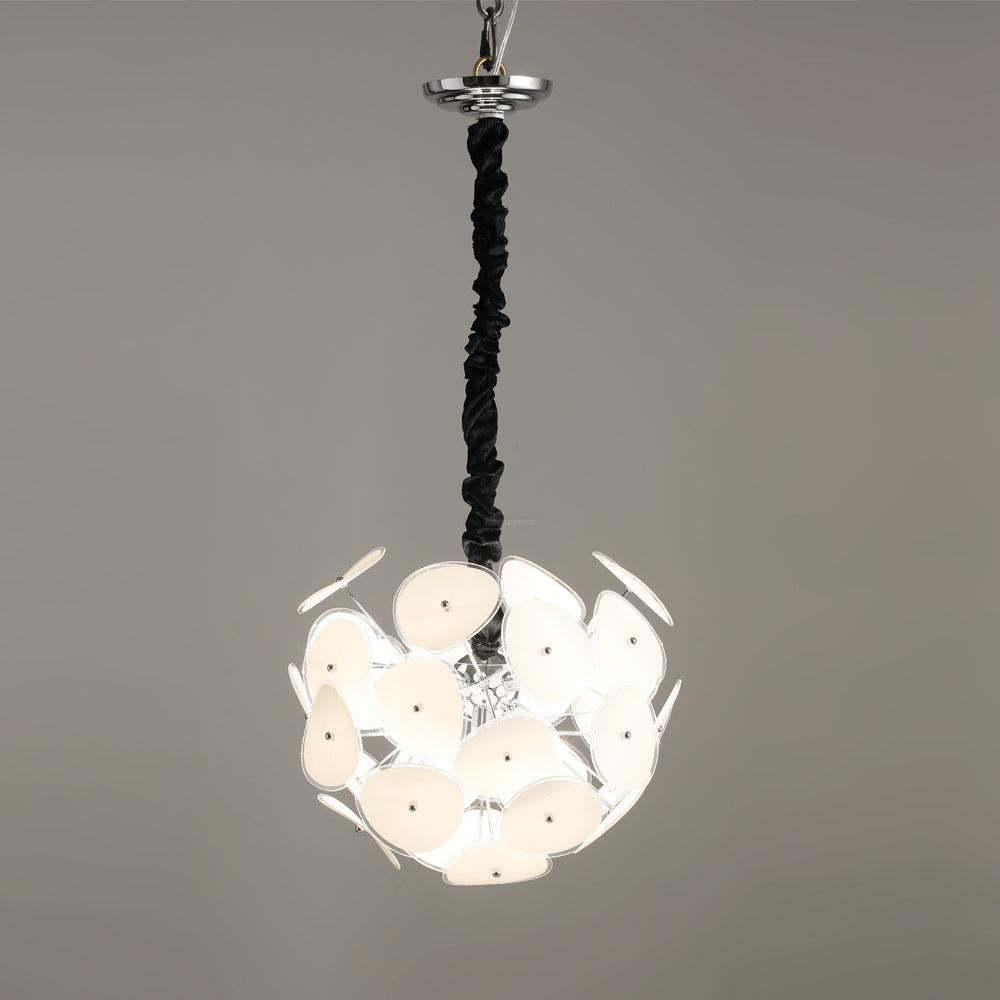 Poppy Glass Chandelier ∅ 15.7″-Sylvia Space