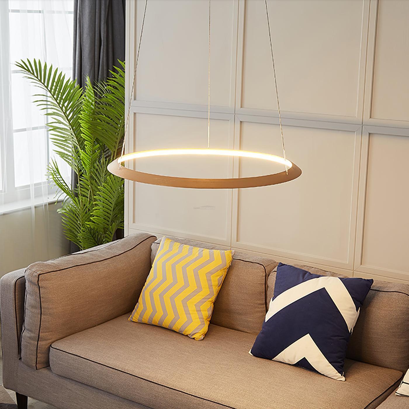 Circular LED Chandelier ∅ 23.6″-Sylvia Space