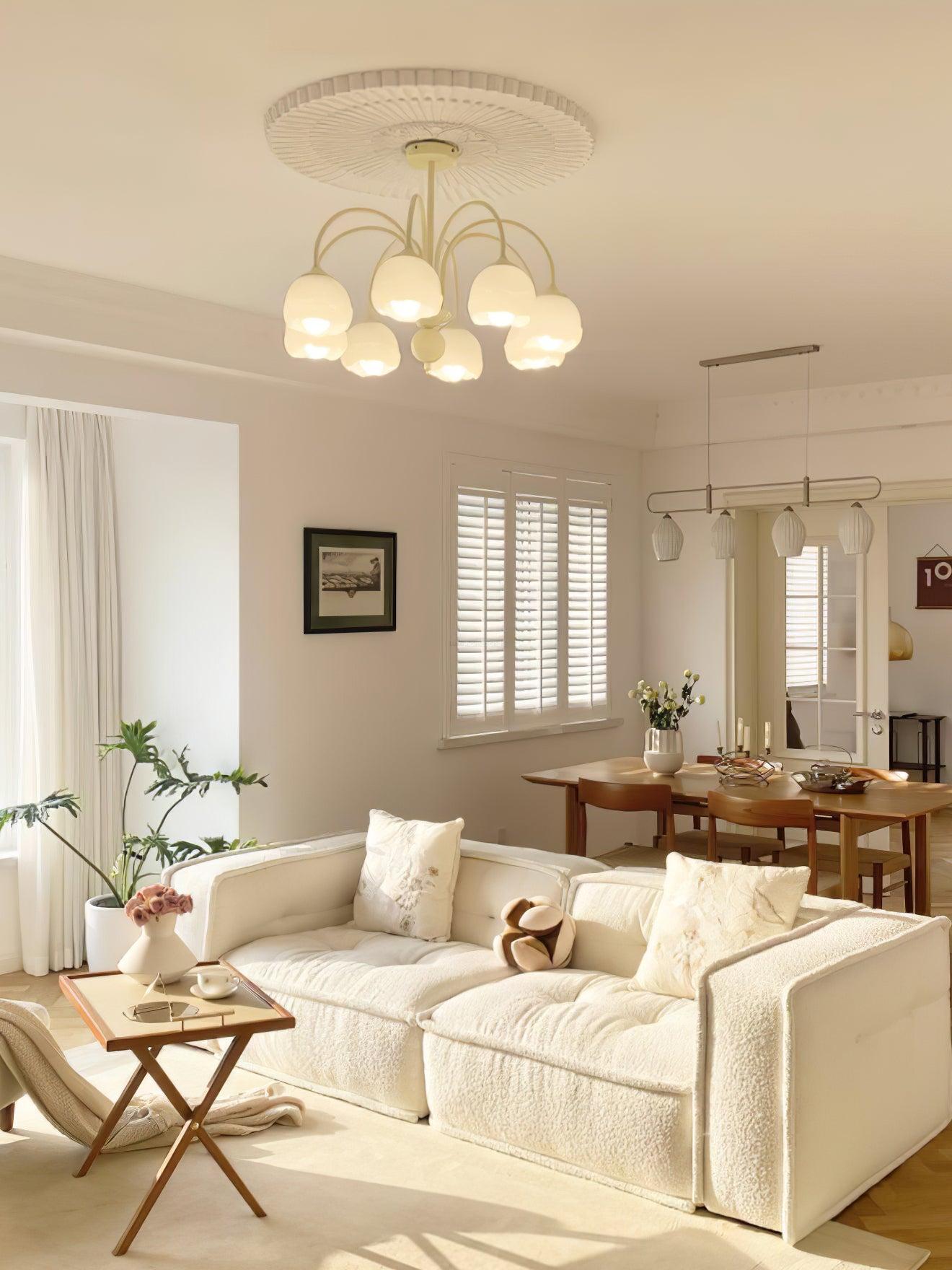 Creamy Chandelier with 5/6/8 heads-Sylvia Space