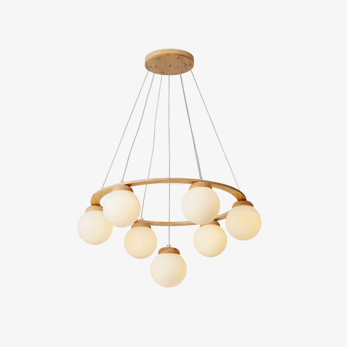 Nuura Miira Wooden Chandelier-Sylvia Space