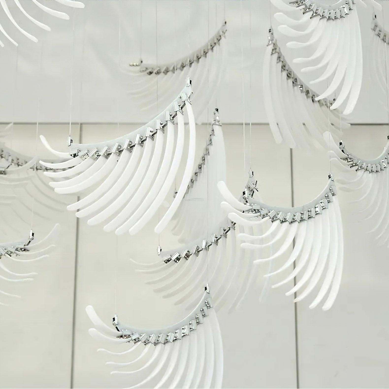 Tiered Palmette Chandelier L 15″-Sylvia Space