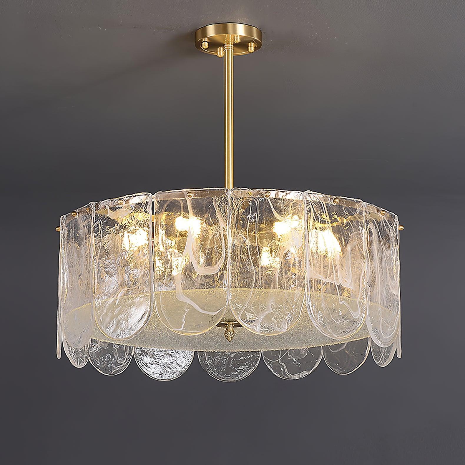 Traditional Classic Metal Glass Chandelier ∅ 15.7″-Sylvia Space