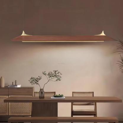 Luxehomezone Wooden Linear Chandelier