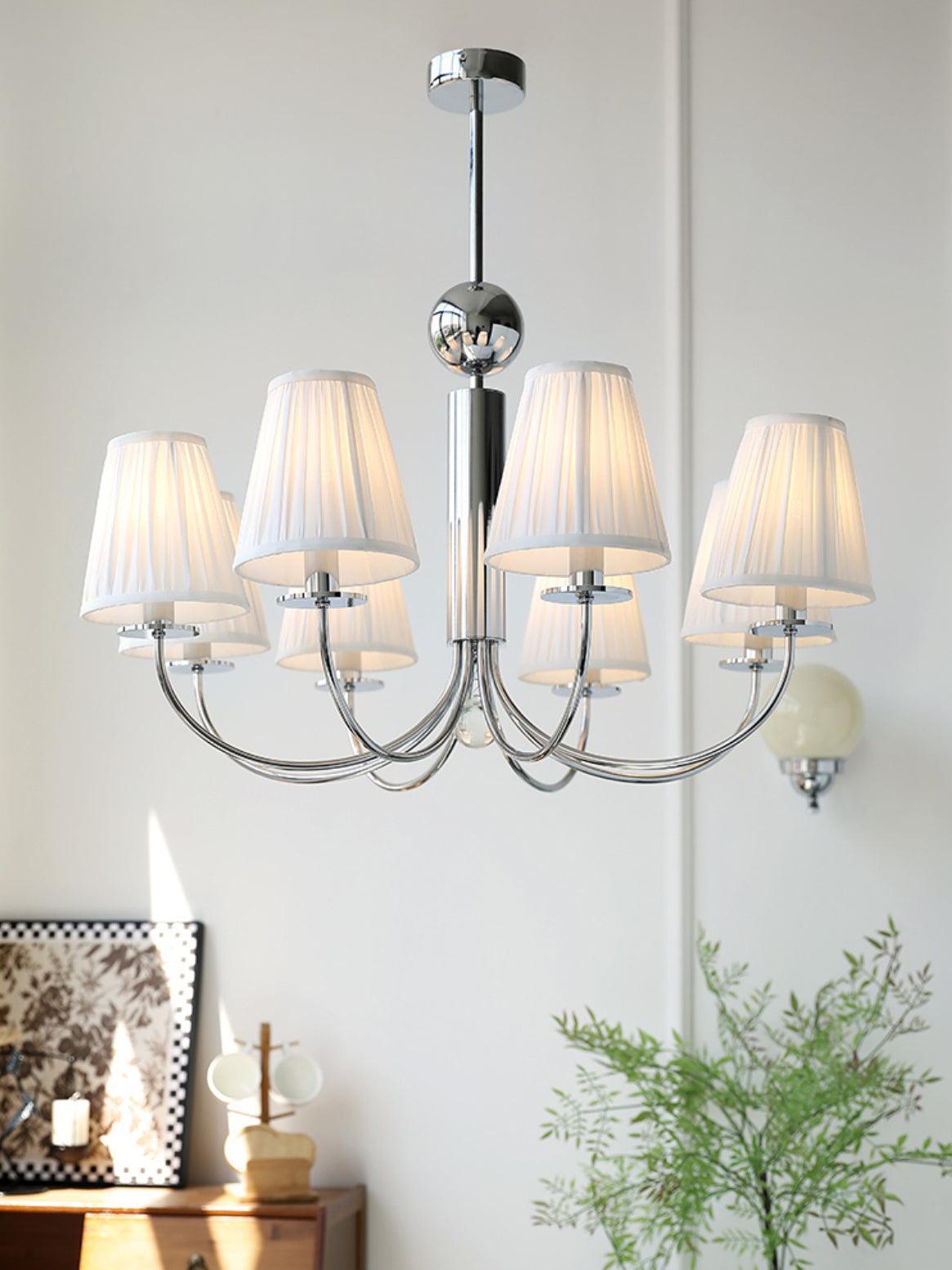 Simplicity Chrome Chandelier Φ 19.7″-Sylvia Space