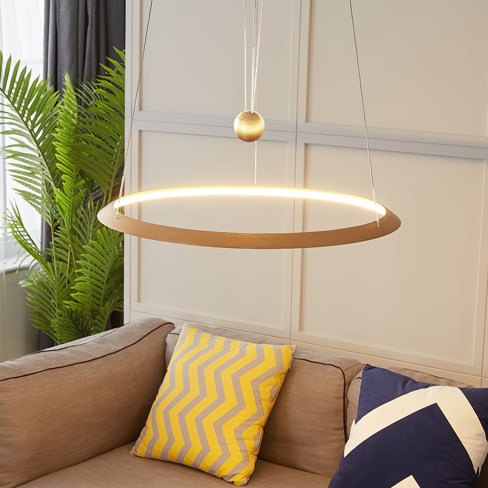 Circular LED Chandelier ∅ 23.6″-Sylvia Space