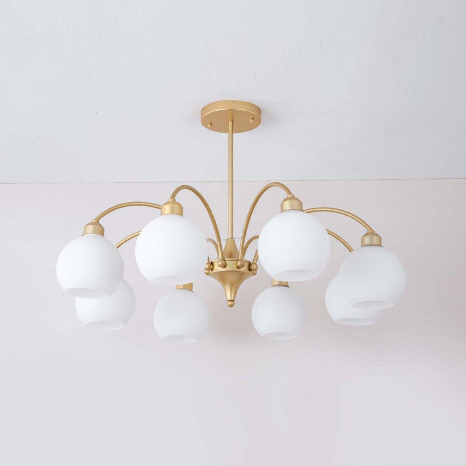 Sculptural Glass Chandelier with 6/8/10 heads-Sylvia Space