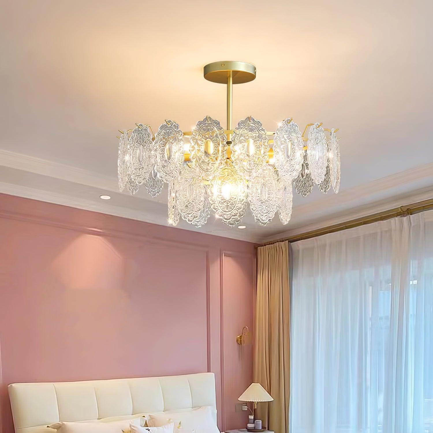 Wave Glass Style Chandelier-Sylvia Space