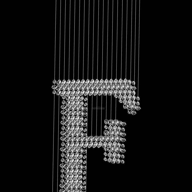 Charcoal Letter Chandeliers F-Sylvia Space