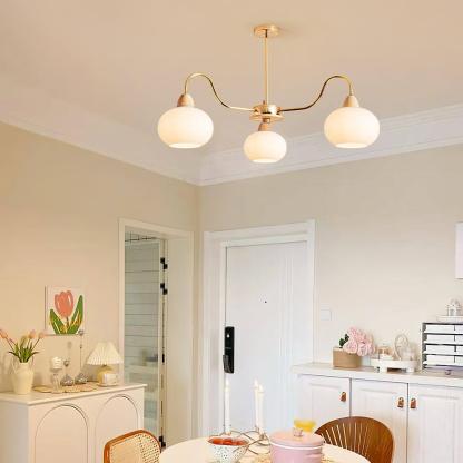 Glass Persimmon Chandelier with 3/5/6/8 heads-Sylvia Space