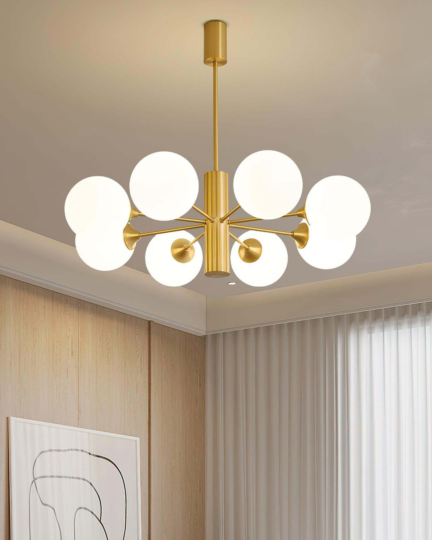 Stella Brass Chandelier with 3/6/8 heads