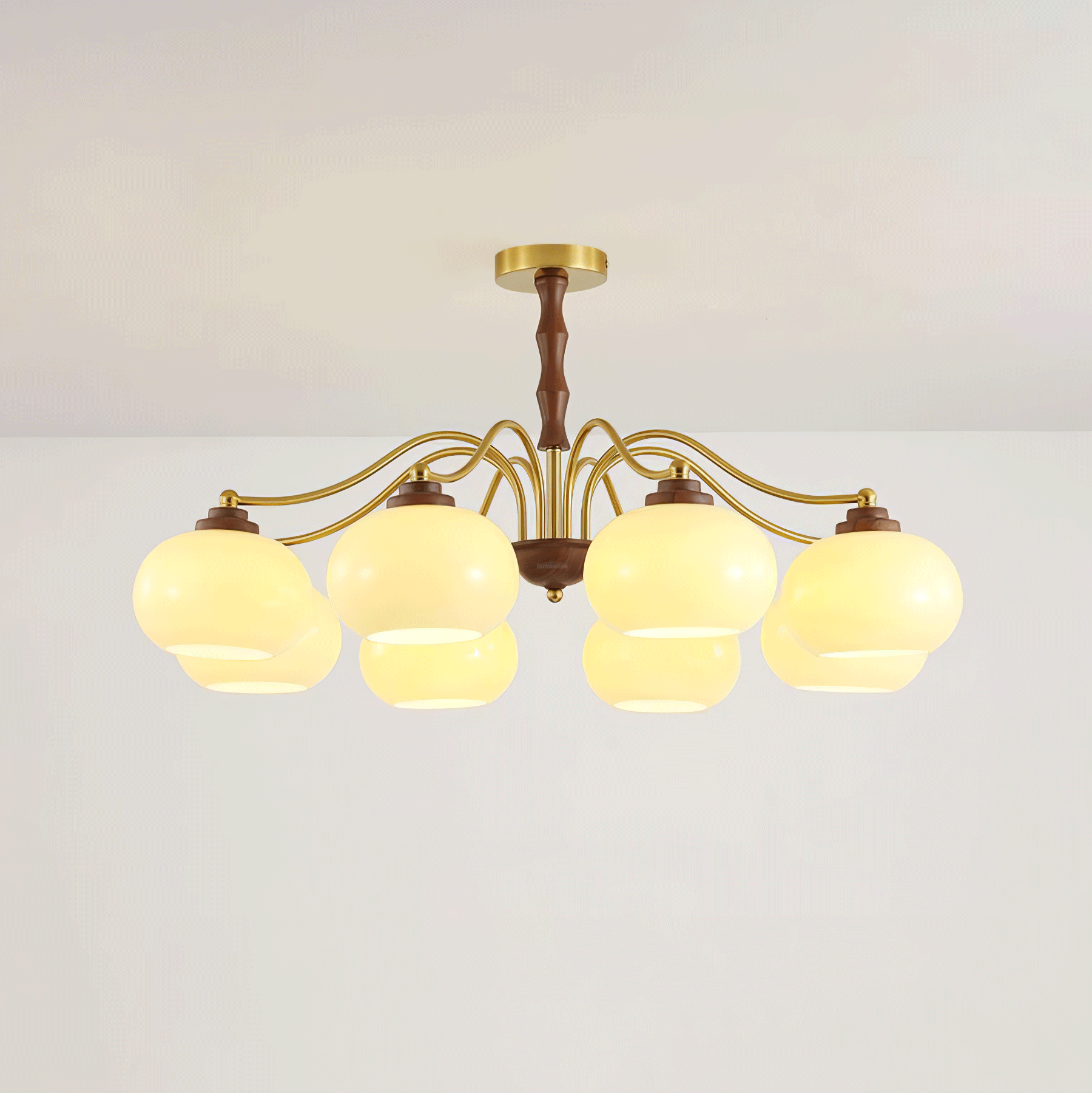 Persimmon Glass Globe Chandelier with 3/5/8 heads-Sylvia Space