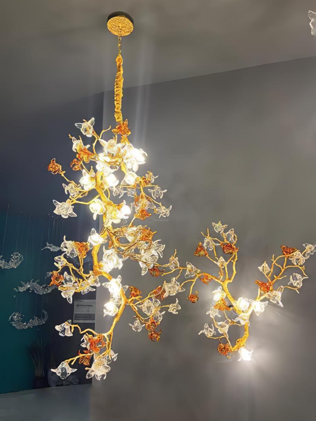 Brass Maple Long Branch Chandelier-Sylvia Space