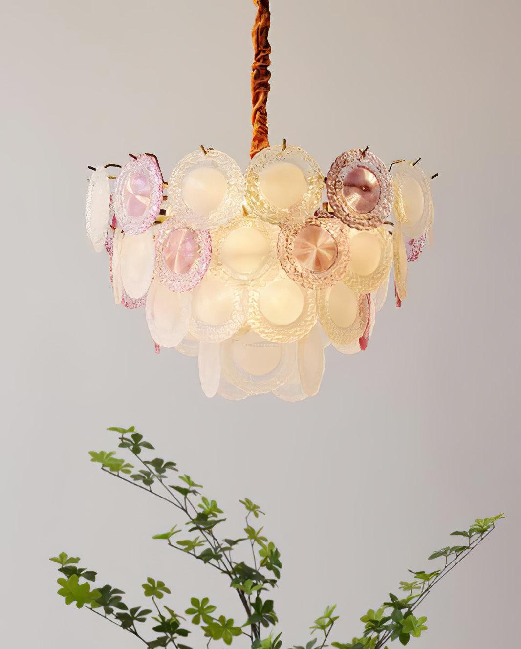 Rainbow Chandelier with Round/Long canopy-Sylvia Space