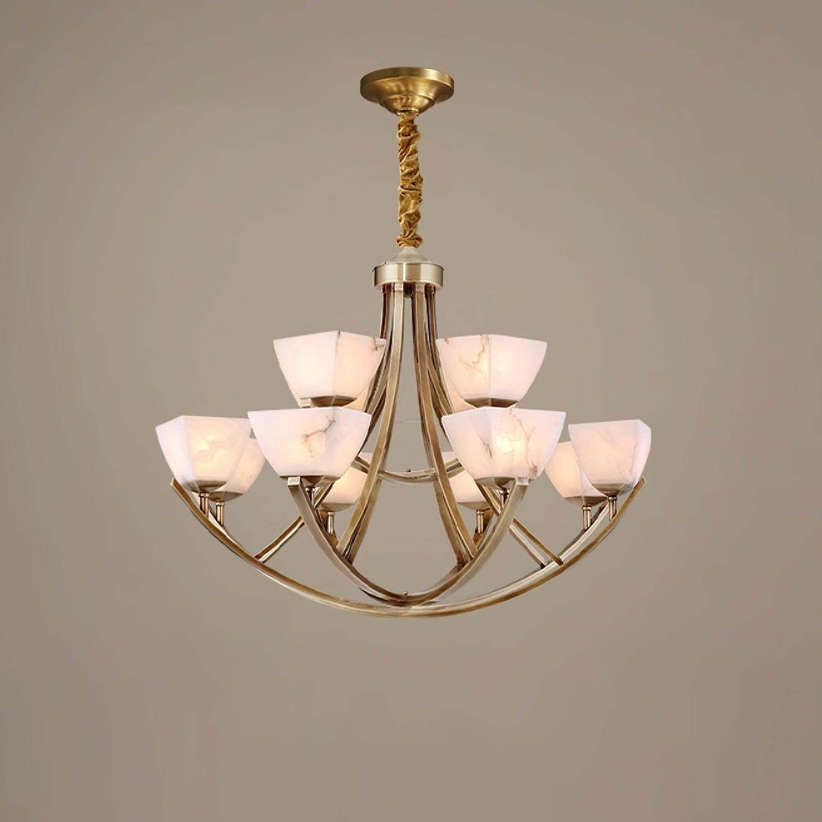 Dover Brass Chandelier with 8 heads-Sylvia Space