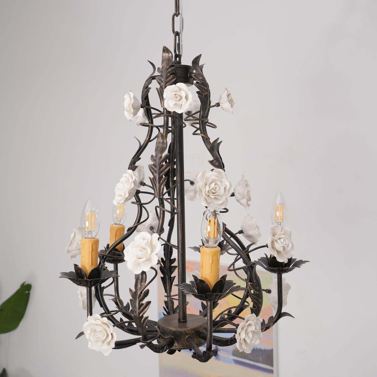 Florentine Rose Garden Chandelier with 5/6 heads-Sylvia Space