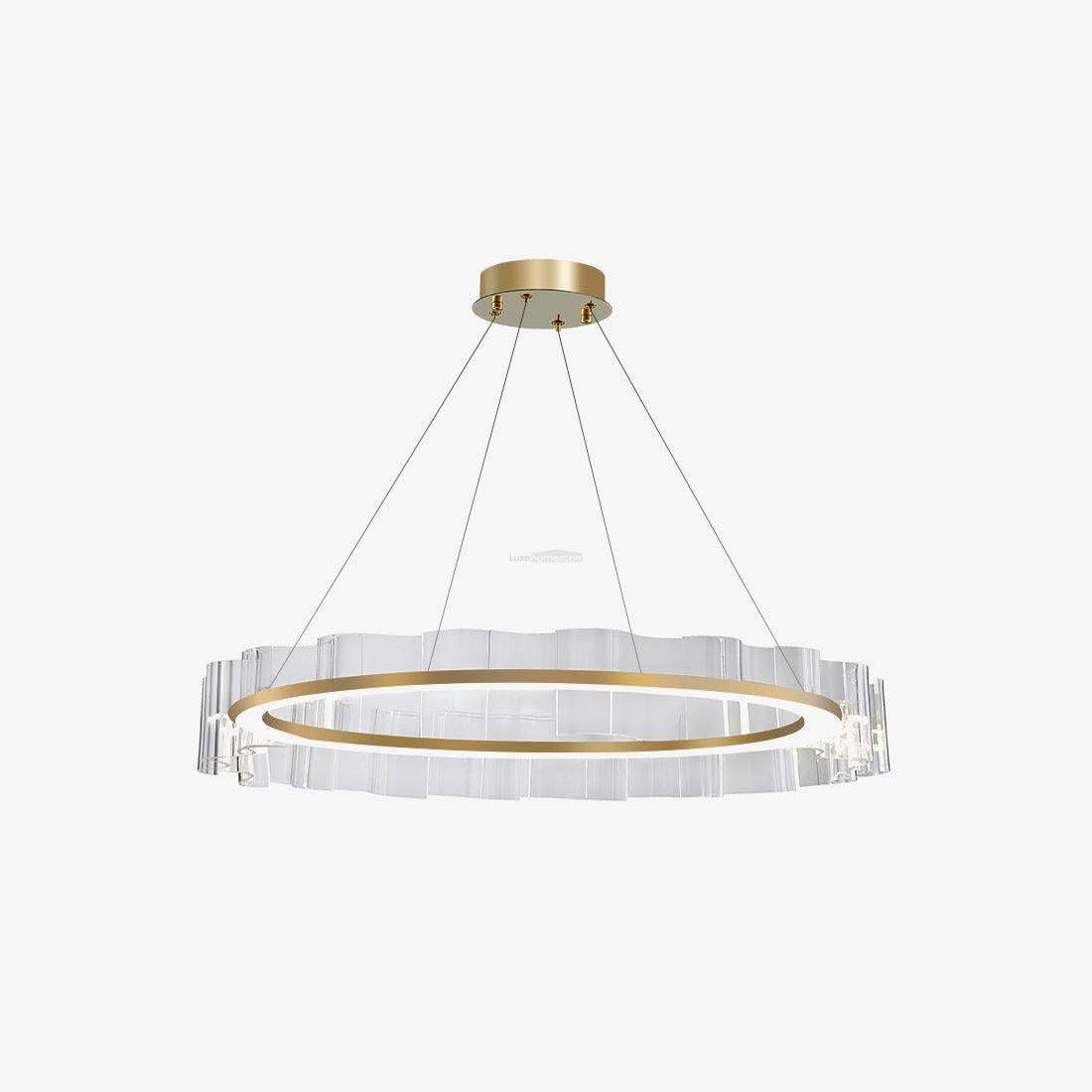 Water Wave Glass Chandelier ∅ 23.6″-Sylvia Space