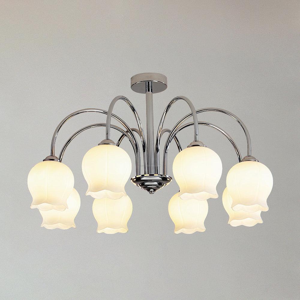 Floral Glass Chandelier with 5/6/8 heads-Sylvia Space