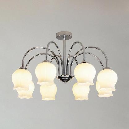 Floral Glass Chandelier with 5/6/8 heads-Sylvia Space