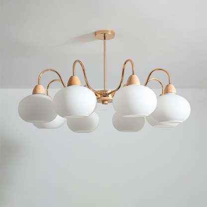 Glass Persimmon Chandelier with 3/5/6/8 heads-Sylvia Space