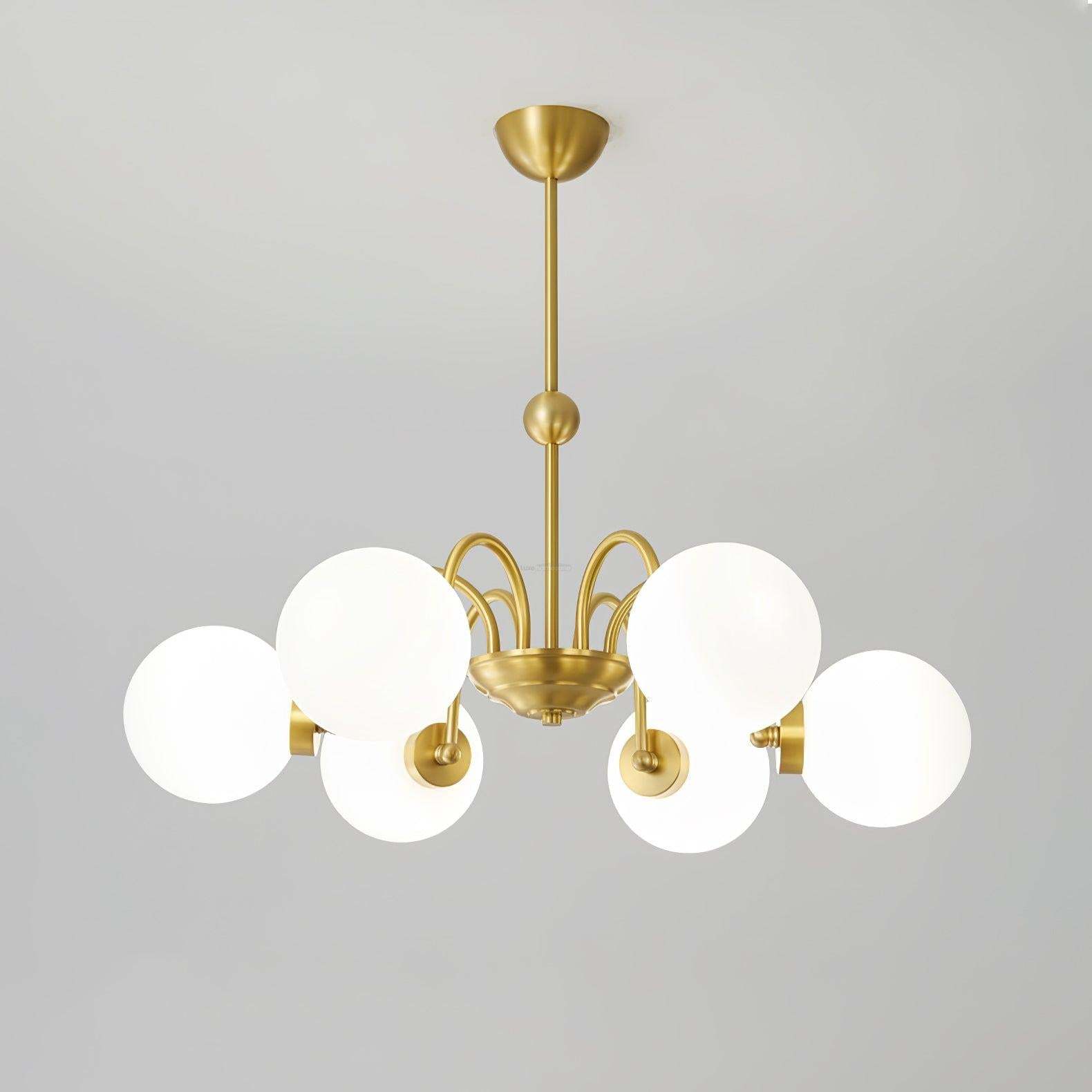 Yisu Brass Chandelier with 3/6/8 heads-Sylvia Space