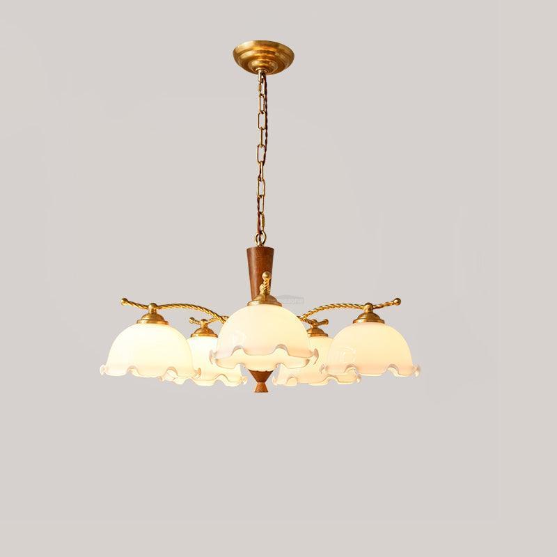 Milky Flower Chandelier ∅ 27.6″-Sylvia Space