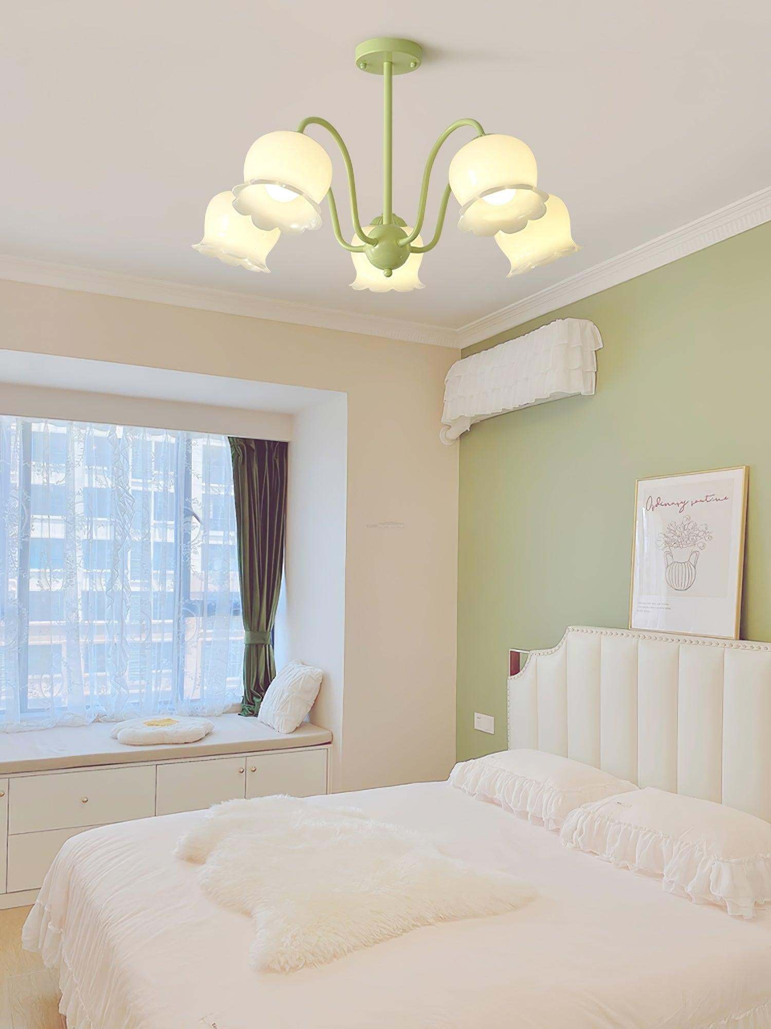 Trumpet Flower Chandelier with 4/5/6/8 heads-Sylvia Space