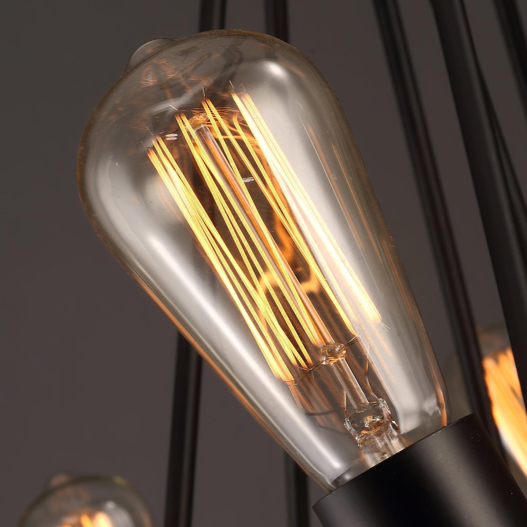 Hemp Rope Industrial Large Circle Chandelier ∅ 23.6″-Sylvia Space