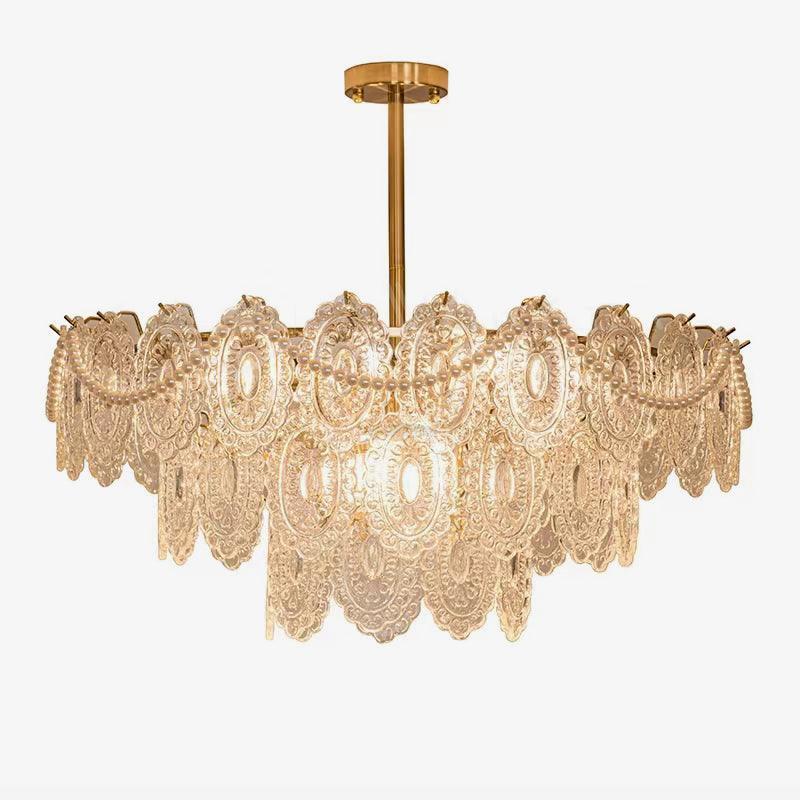 Wave Pearl Style Chandelier-Sylvia Space