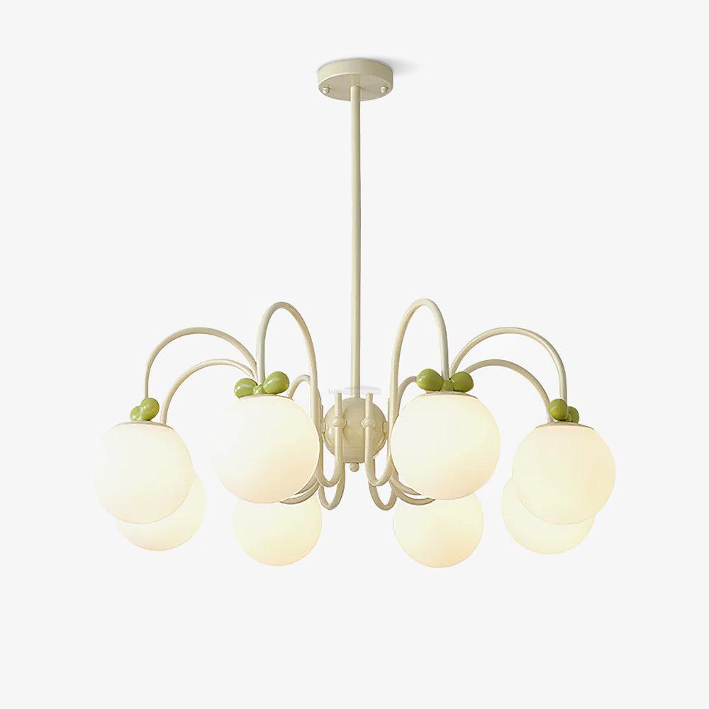 Cream Cherry Chandelier with 4/5/6/8 heads-Sylvia Space