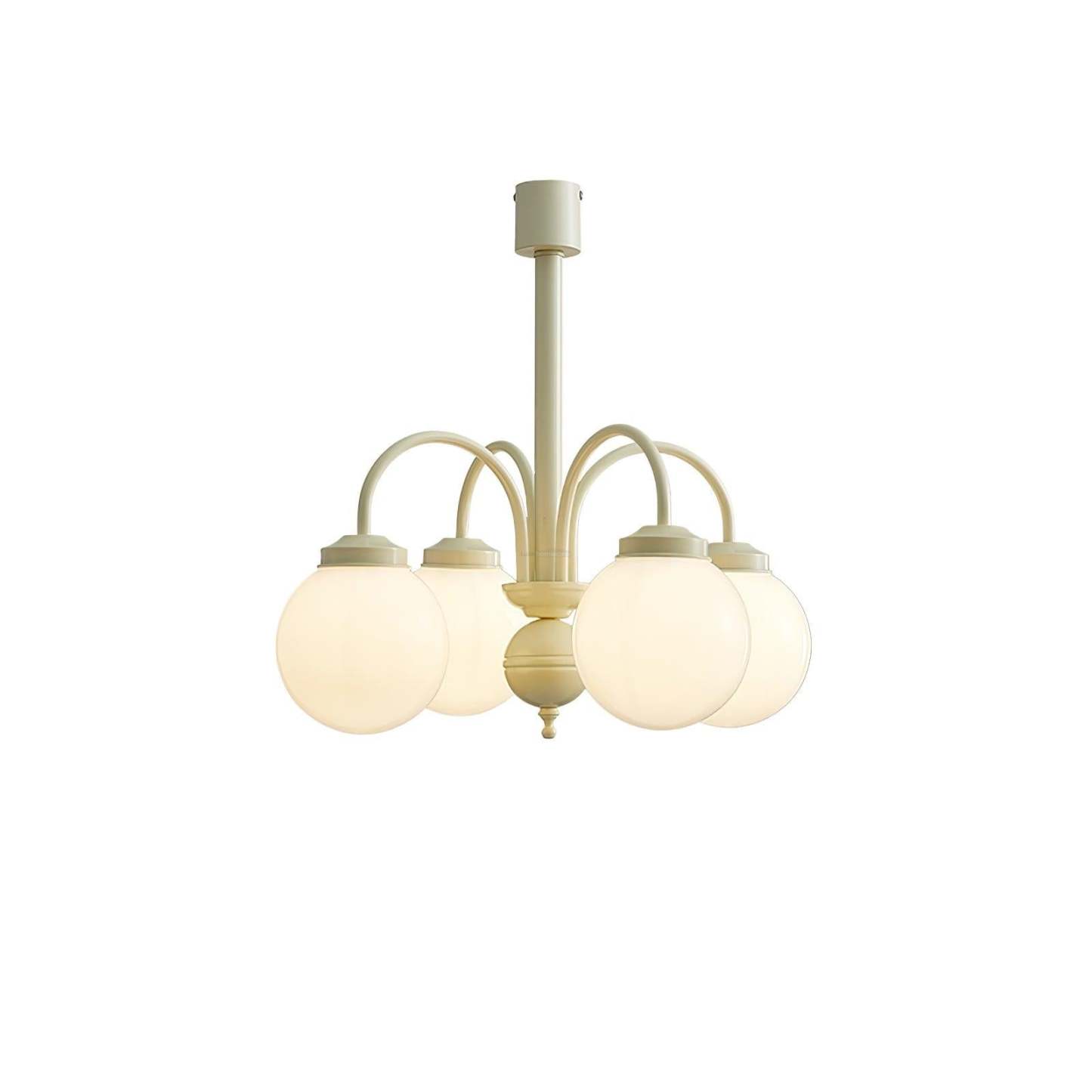 Cream Glass Sphere Chandelier with 4/5/6 heads-Sylvia Space