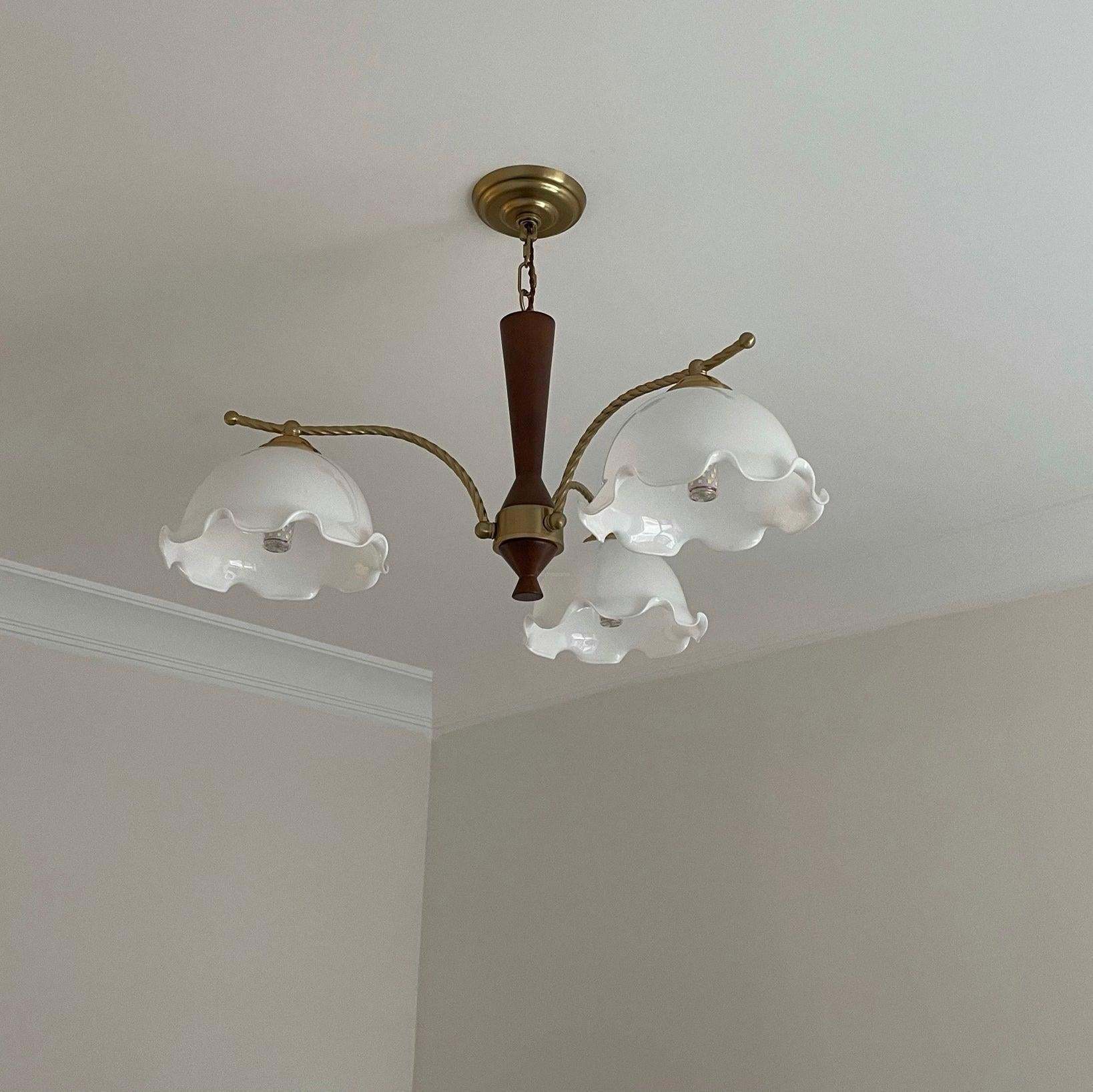 Milky Flower Chandelier ∅ 27.6″-Sylvia Space