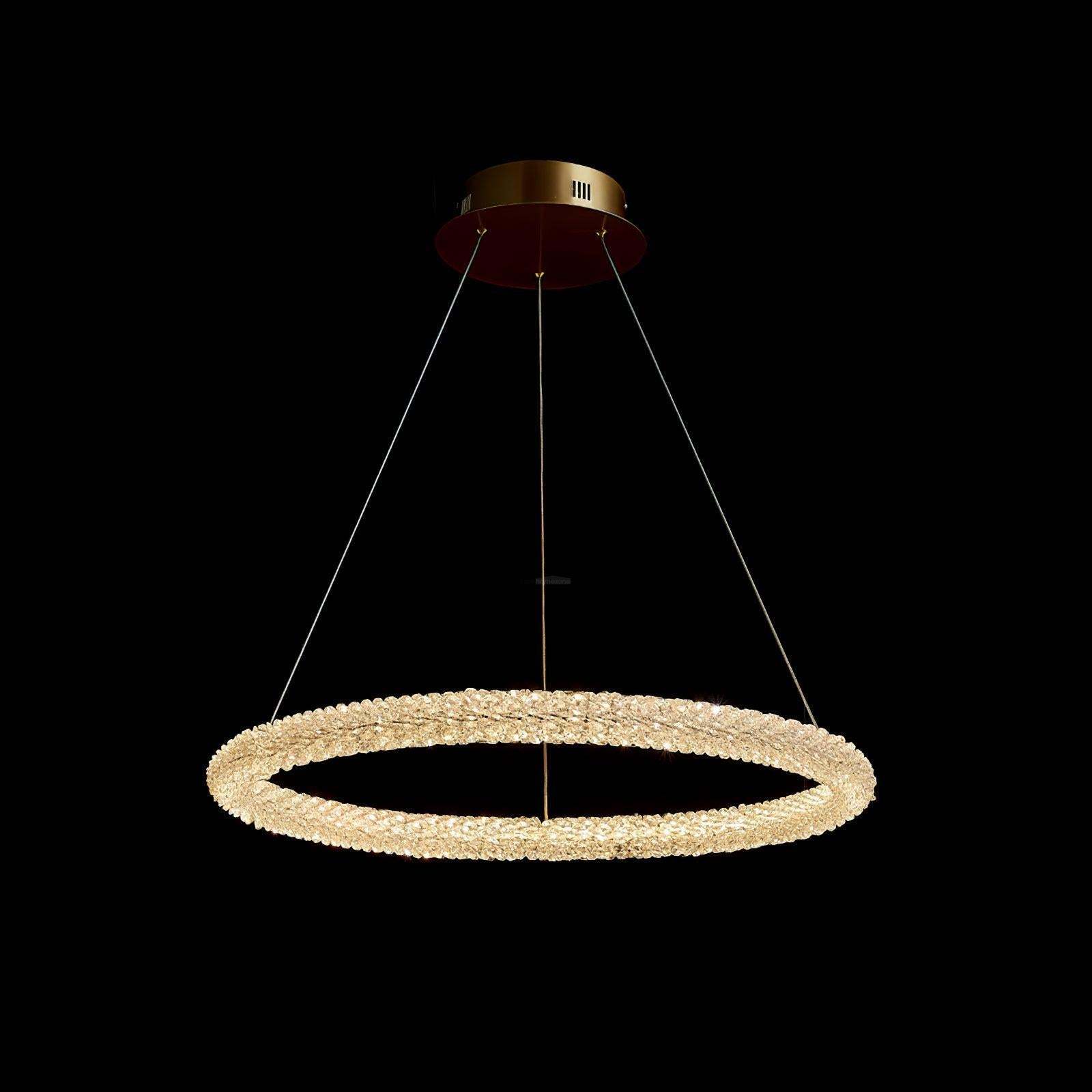 Crystal Ring Chandeliers-Sylvia Space