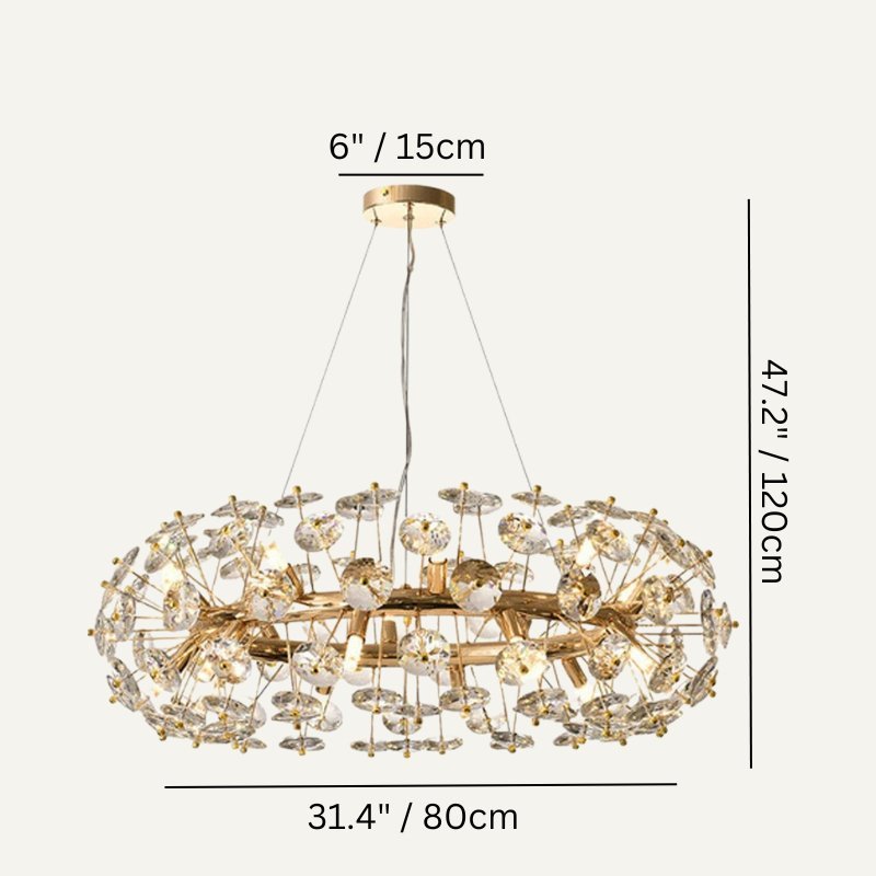 Eclatium Round Chandelier-Sylvia Space