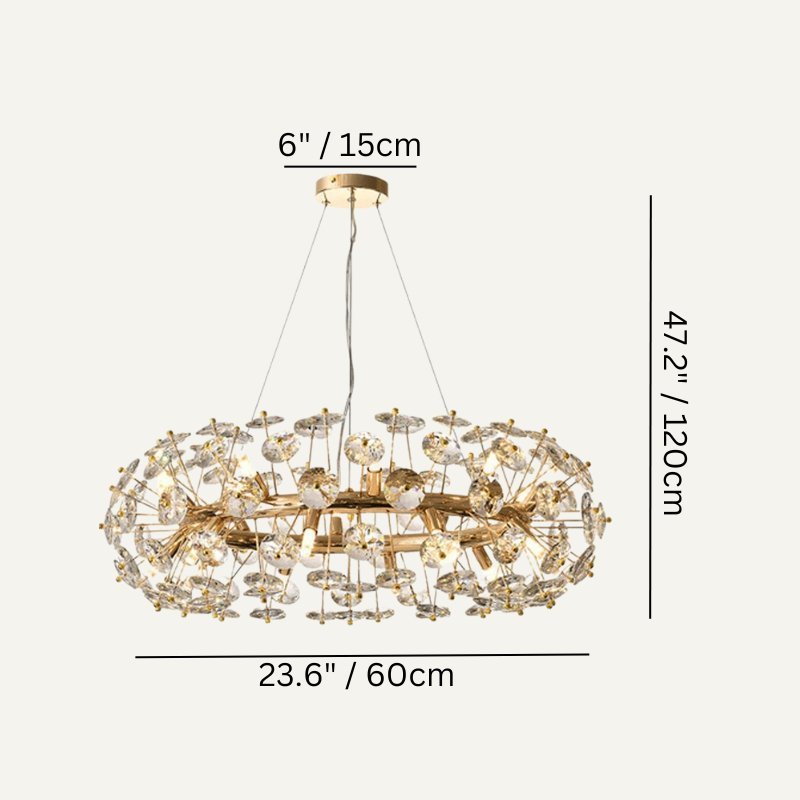 Eclatium Round Chandelier-Sylvia Space