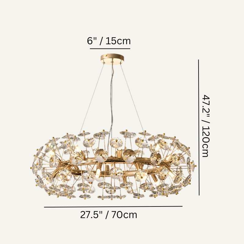 Eclatium Round Chandelier-Sylvia Space